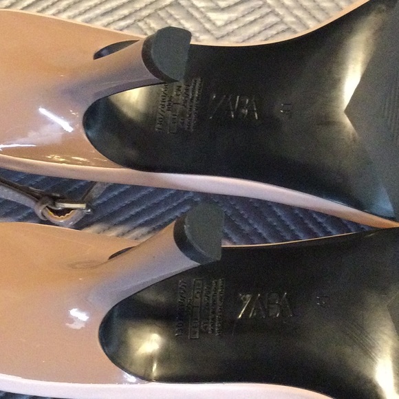 Zara size 10 (EU 41) tan leather sandals with high heels for women - Picture 8 of 9